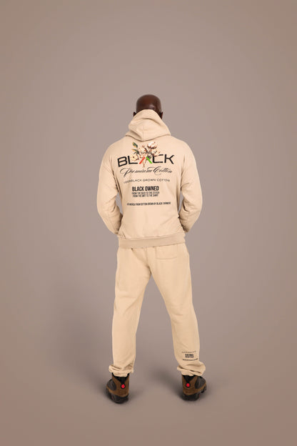 ACTIVELY BLACK COTTON LOGO PANTS