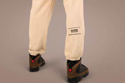 ACTIVELY BLACK COTTON LOGO PANTS