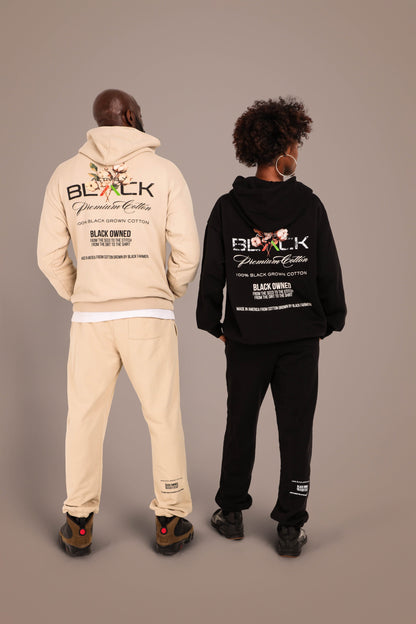 ACTIVELY BLACK COTTON LOGO PANTS
