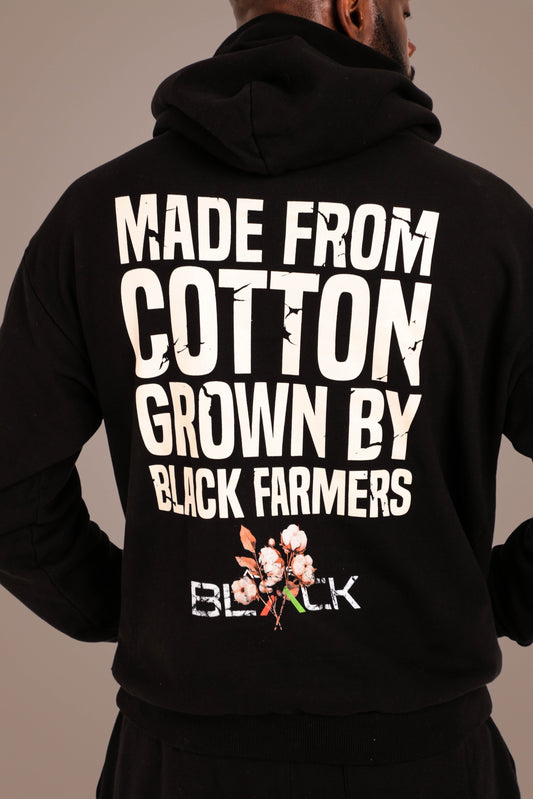ACTIVELY BLACK COTTON MADE HOODIE