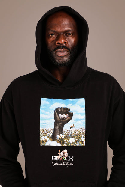ACTIVELY BLACK COTTON RECLAIM HOODIE