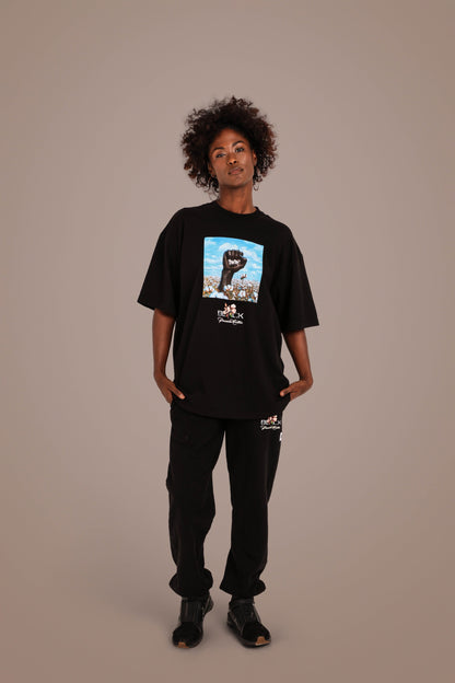ACTIVELY BLACK COTTON RECLAIM SHIRT