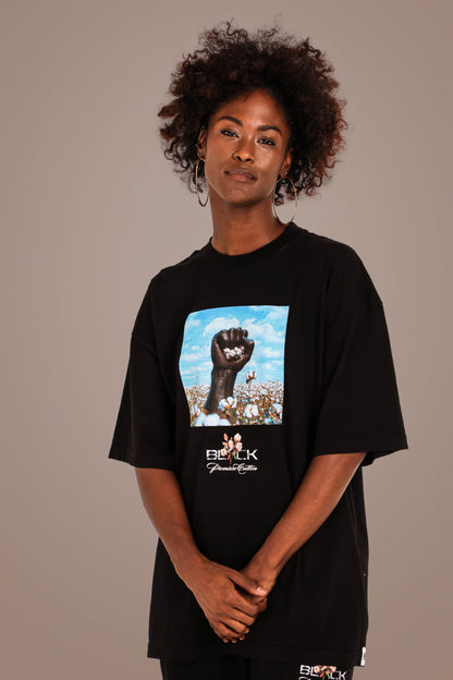 ACTIVELY BLACK COTTON RECLAIM SHIRT