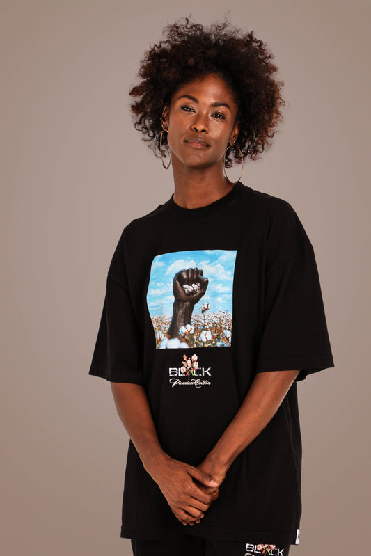 ACTIVELY BLACK COTTON RECLAIM SHIRT