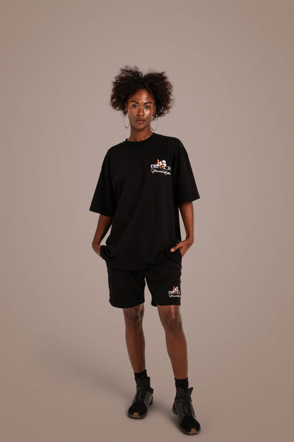ACTIVELY BLACK COTTON LOGO SHIRT