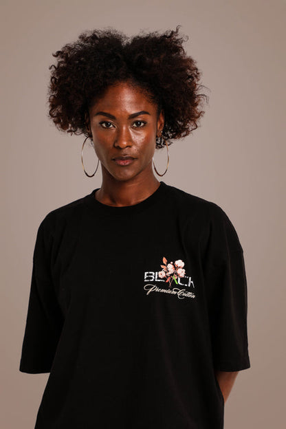 ACTIVELY BLACK COTTON LOGO SHIRT