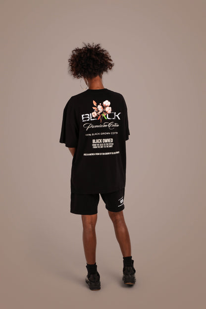 ACTIVELY BLACK COTTON LOGO SHIRT