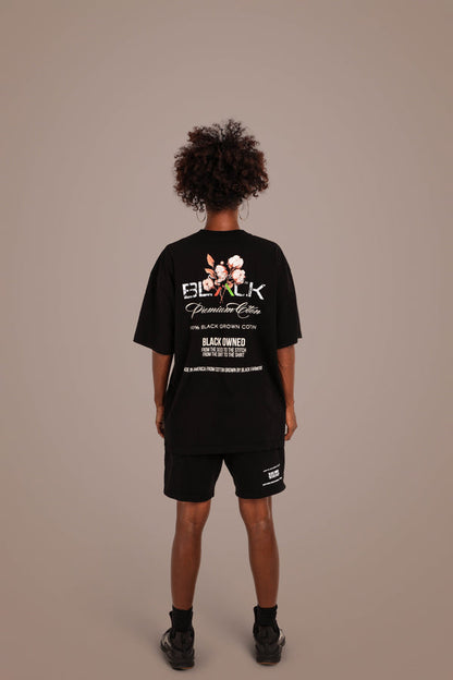ACTIVELY BLACK COTTON LOGO SHIRT
