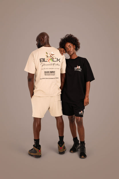 ACTIVELY BLACK COTTON LOGO SHIRT