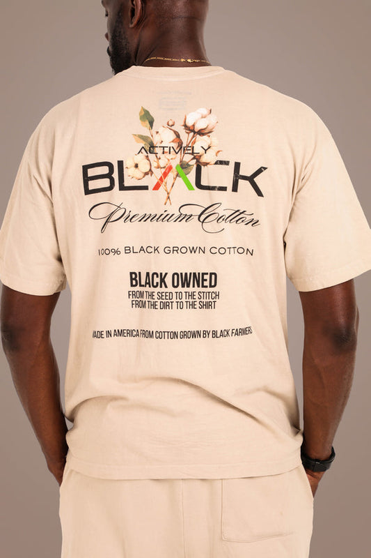 ACTIVELY BLACK COTTON LOGO SHIRT