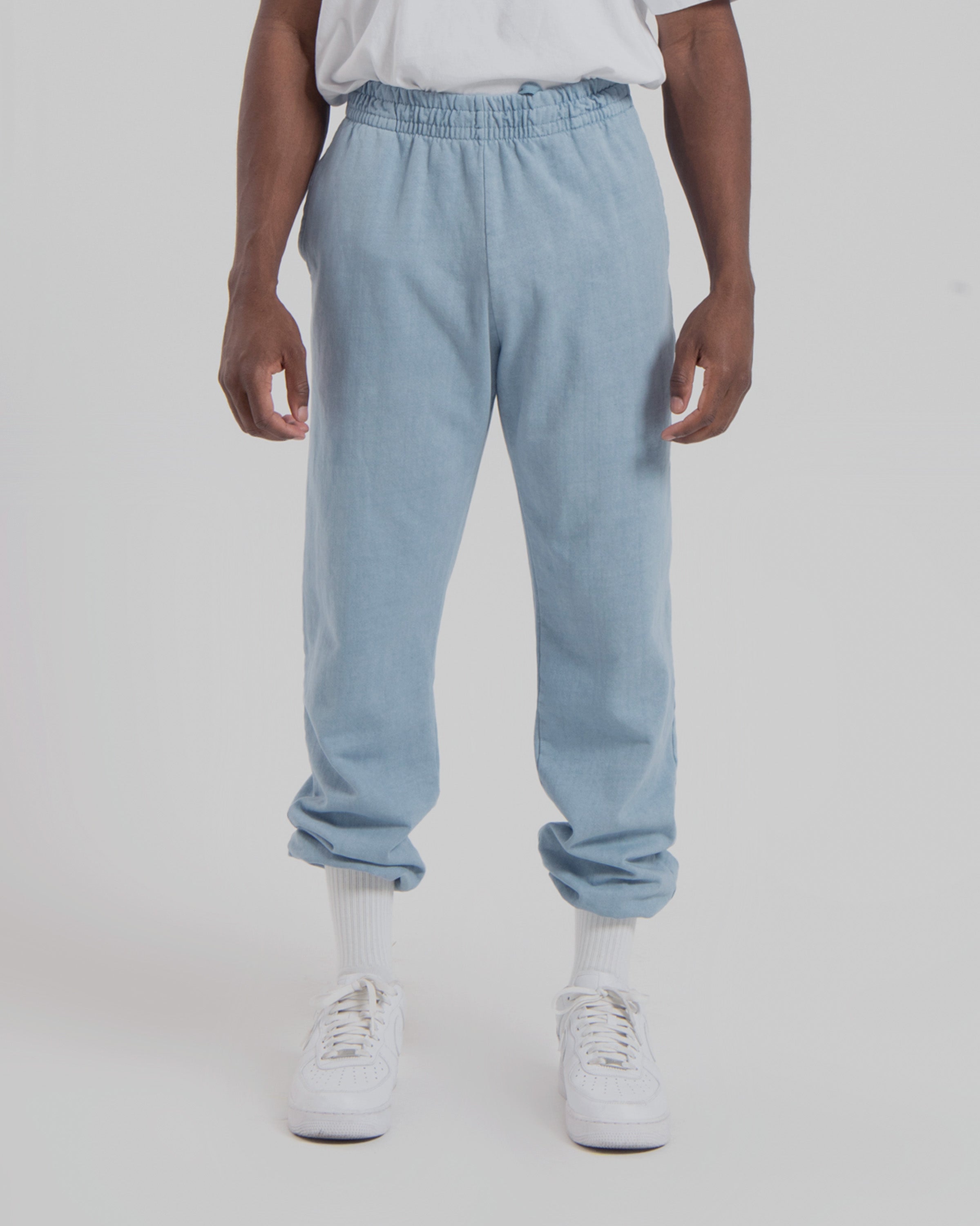 MENS LW FLEECE PANTS - STEEL BLUE