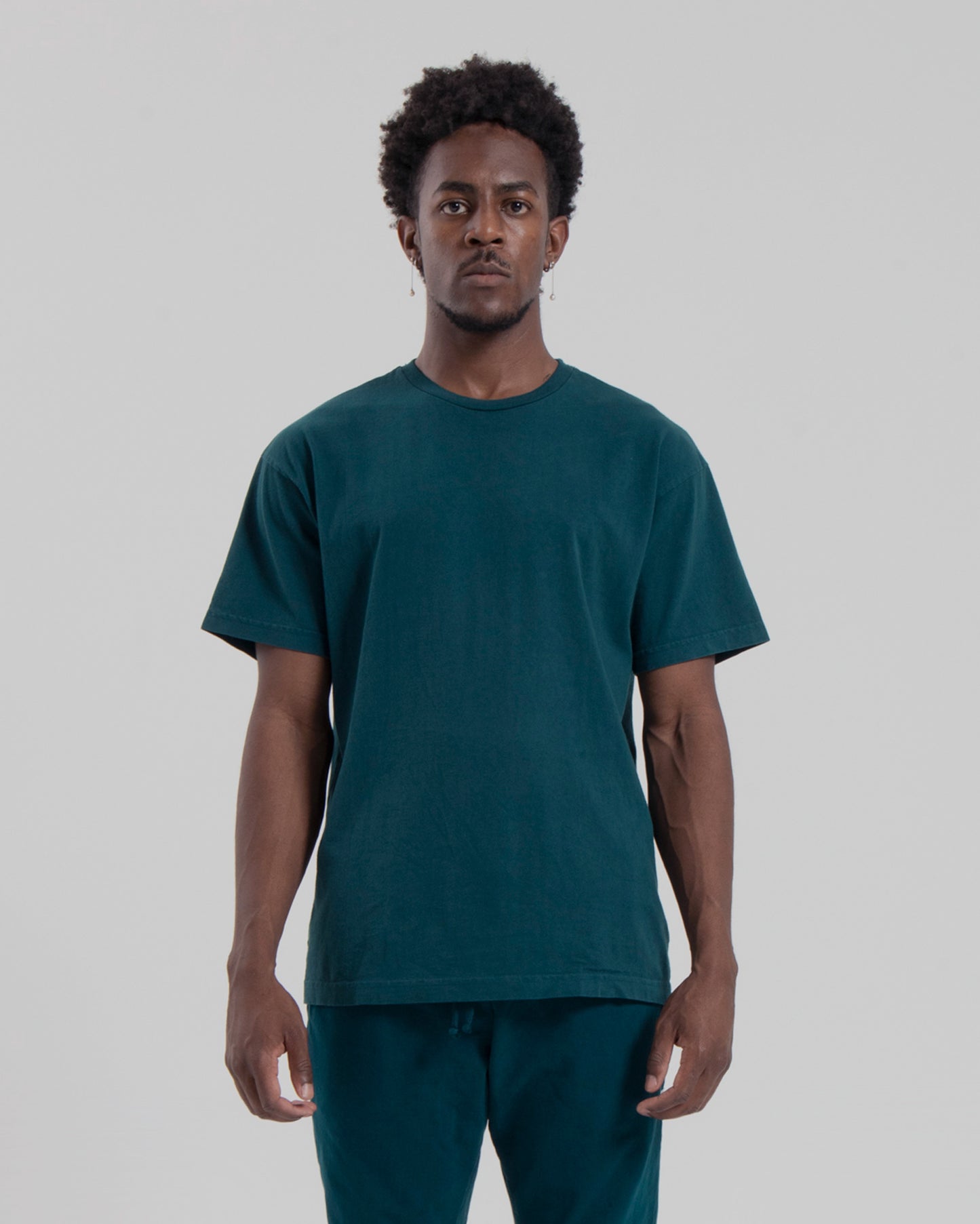 DROP SHOULDER S/S TEE - HUNTER GREEN