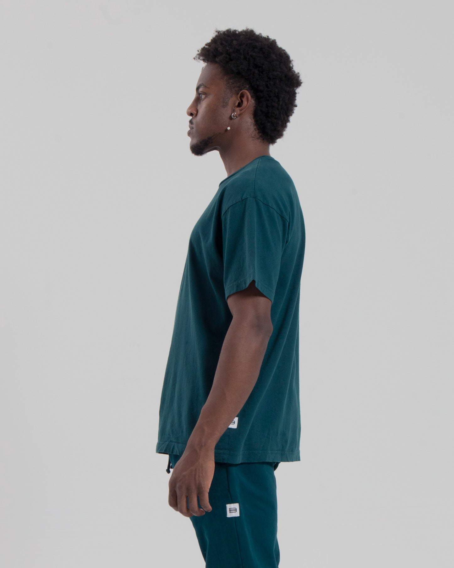 DROP SHOULDER S/S TEE - HUNTER GREEN