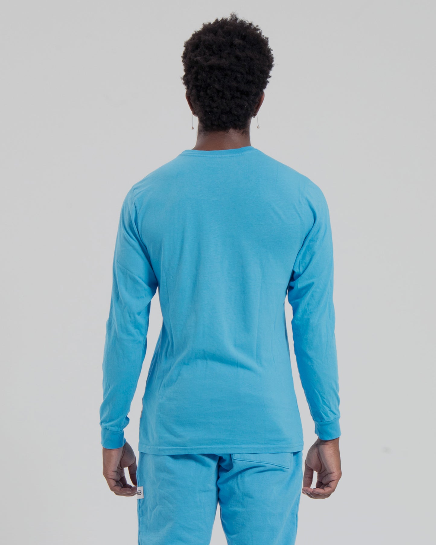 PREMIUM L/S TEE - MEDIUM BLUE