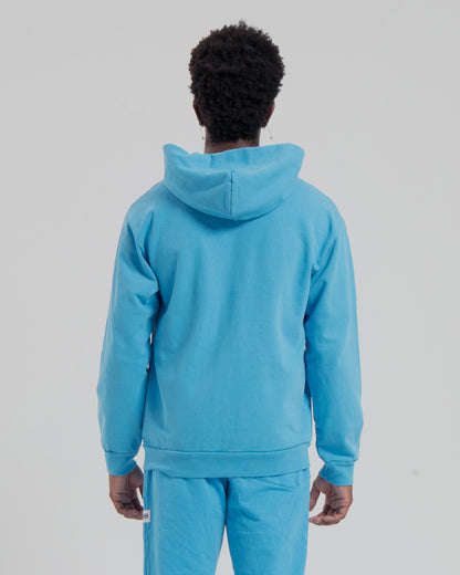 ZIP HOODIE - MEDIUM BLUE