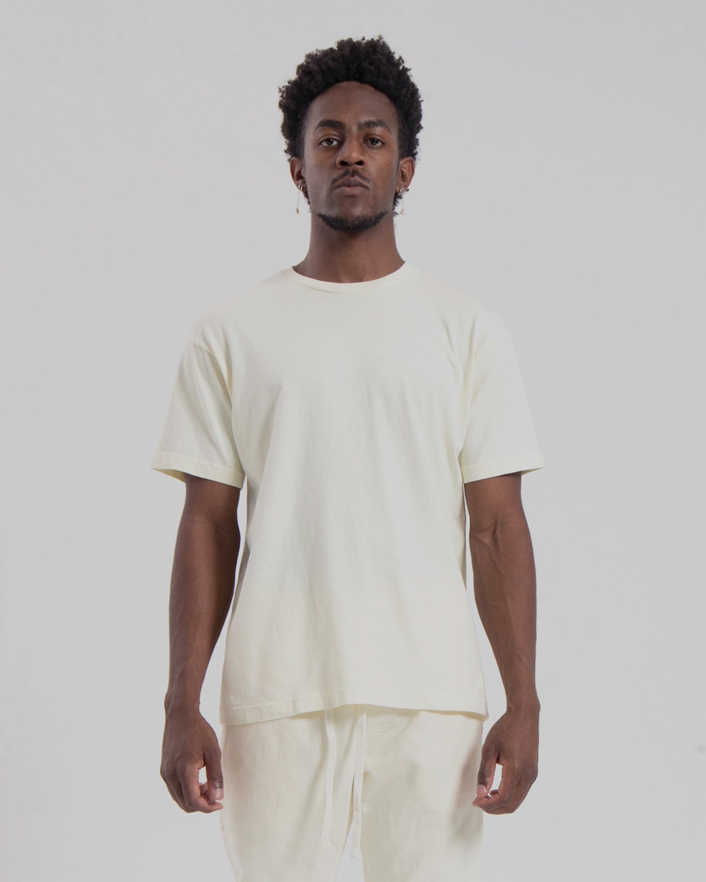 DROP SHOULDER S/S TEE - NATURAL