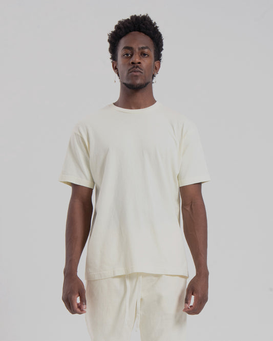 DROP SHOULDER S/S TEE - NATURAL