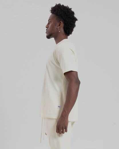 DROP SHOULDER S/S TEE - NATURAL
